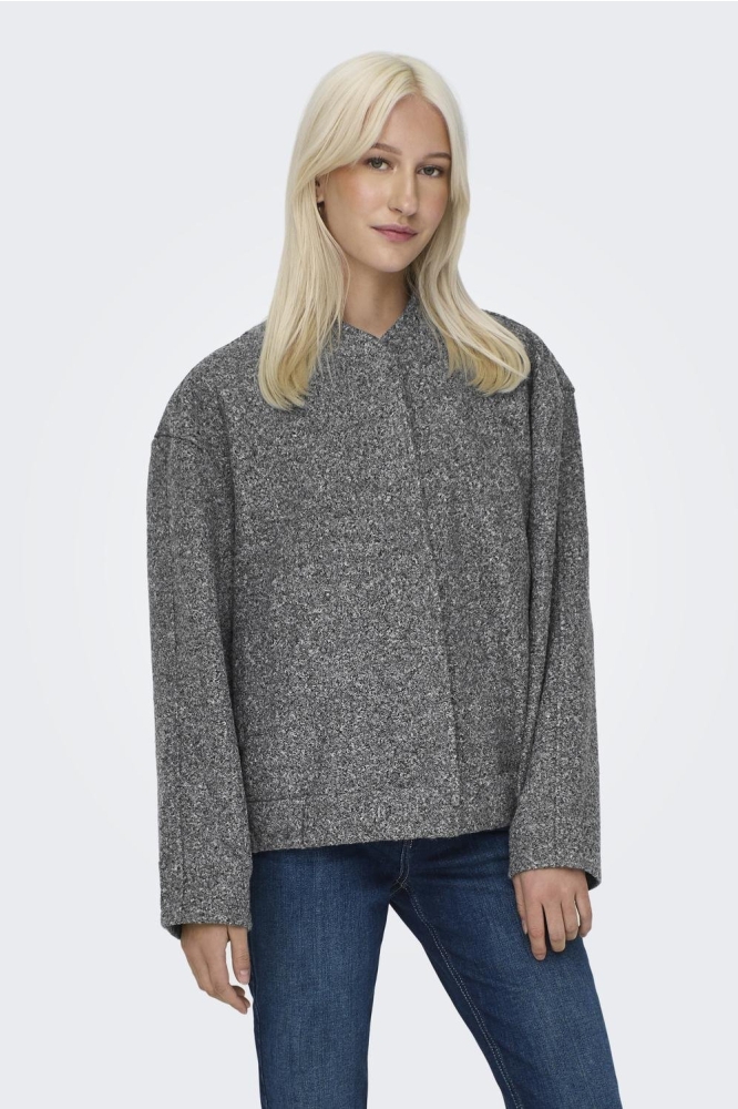 ONLGAIA BOUCLE BOMBER OTW OS 15331099 DARK GREY MELANGE